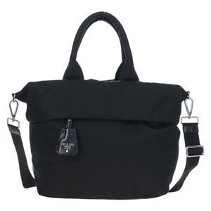 Prada Reversible Tote Nylon Black Nylon Handbag